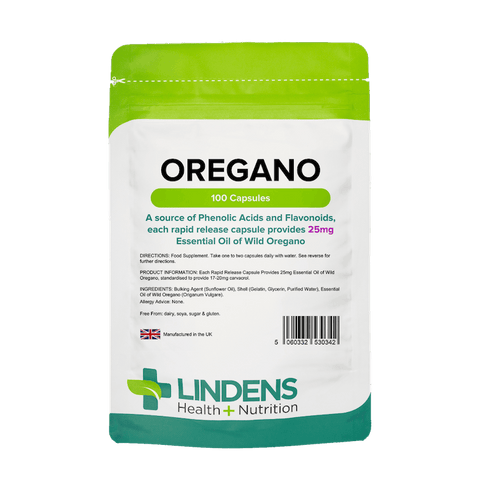 Lindens Oregano Olie 25 mg (100 capsules)