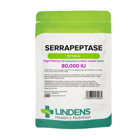 Lindens Serrapeptase 80.000 IE (90 tabletten)