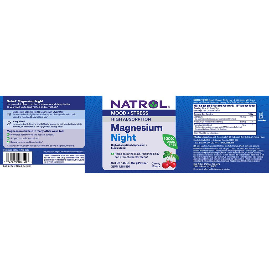 natrol magnesium night powder 462 gr 2