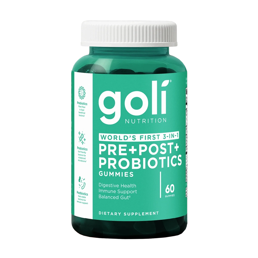 goli nutrition pre post probiotics 60 gummies 1 2