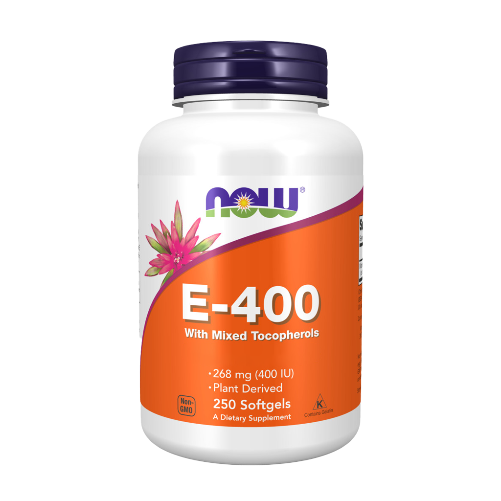 now foods vitamine e400 gemengde tocoferolen 250 softgels packshot voorkant