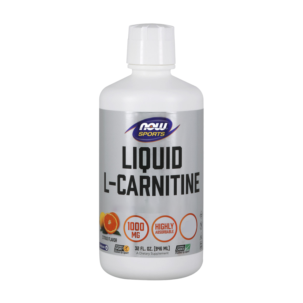 now foods l carnitine vloeibaar 1000mg citroensmaak 946ml voorkant