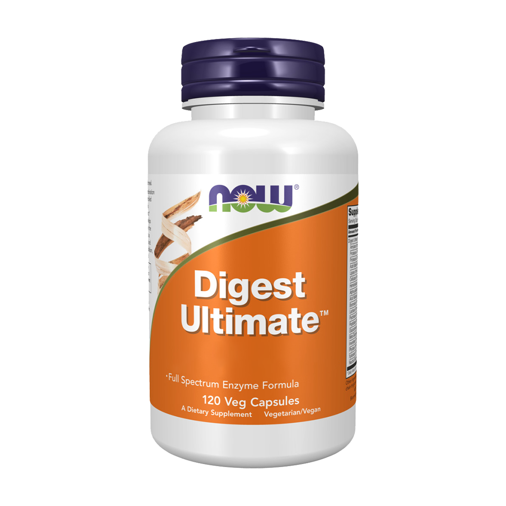 NOW Foods Digest Ultimate (120 capsules) voorkant etiket