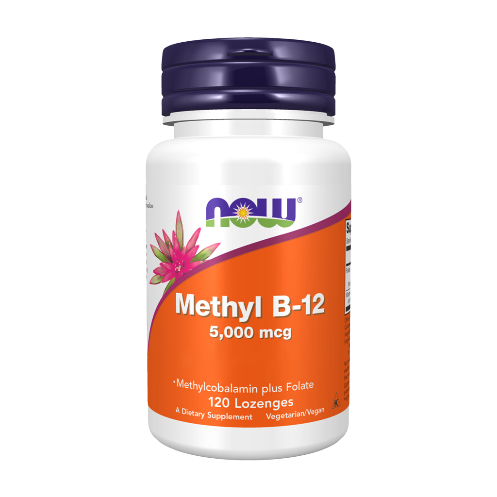 now foods methyl b12 5000 mcg 120 zuigtabletten packshot voorkant