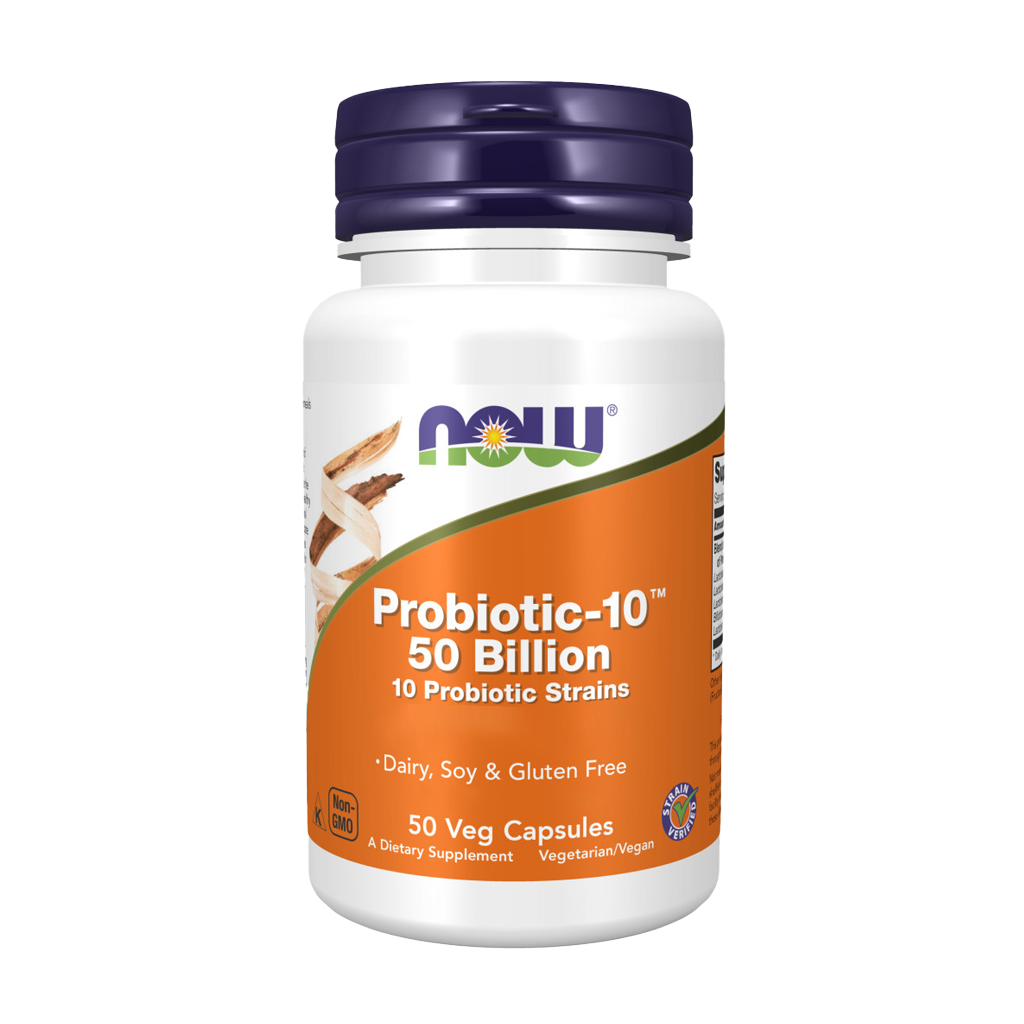 NOW Foods Probiotica-10 50 Miljard (50 capsules) Voorkant