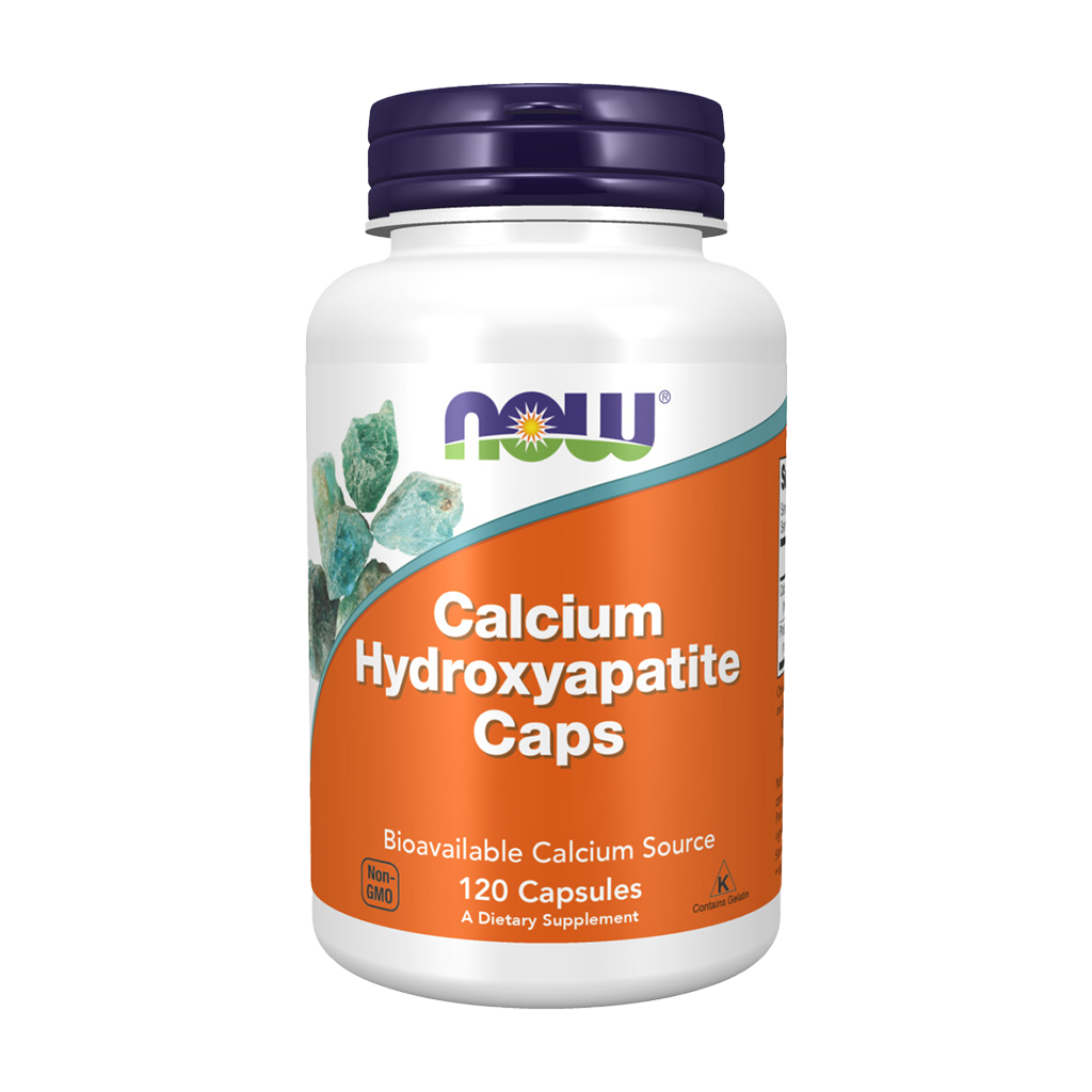now foods calcium hydroxypatiet 120 capsules voorkant