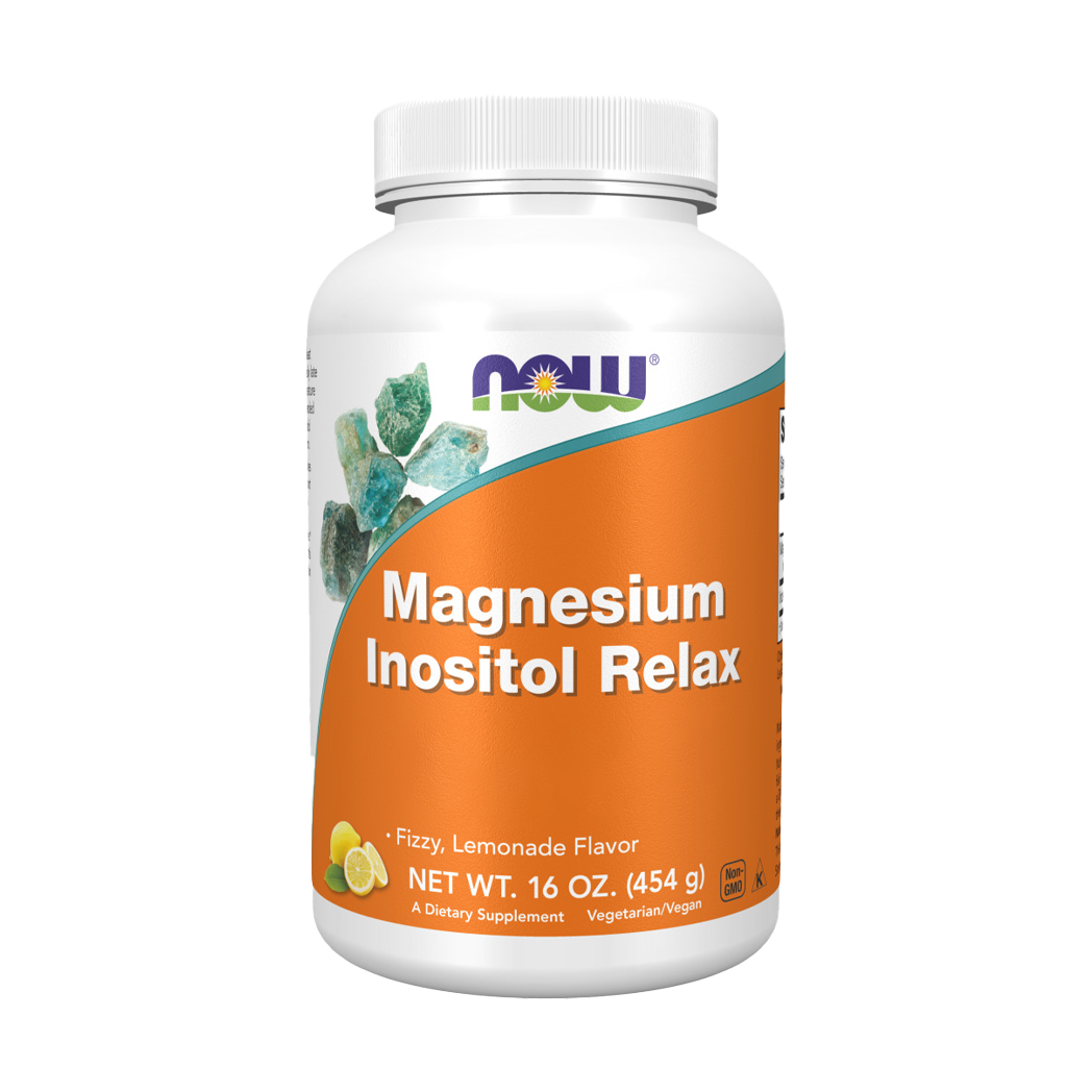 now foods magnesium inositol relax powder 454 grams voorkant 
