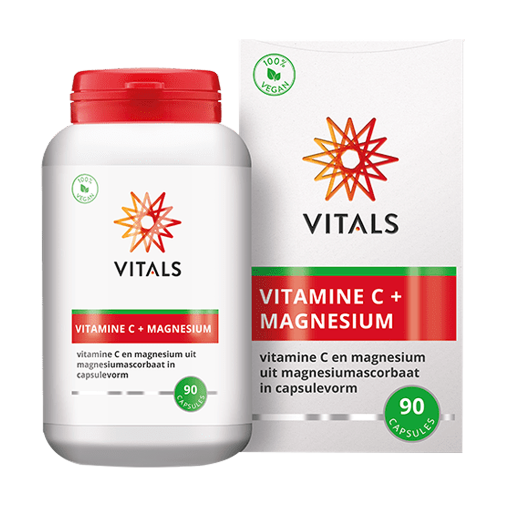 Vitals Vitamine C met Magnesium pot doosje 
