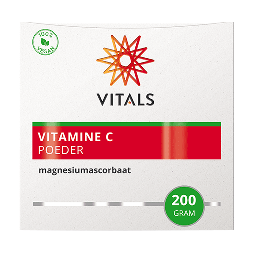 Vitals Vitamine C Poeder magnesiumscorbaat verpakking