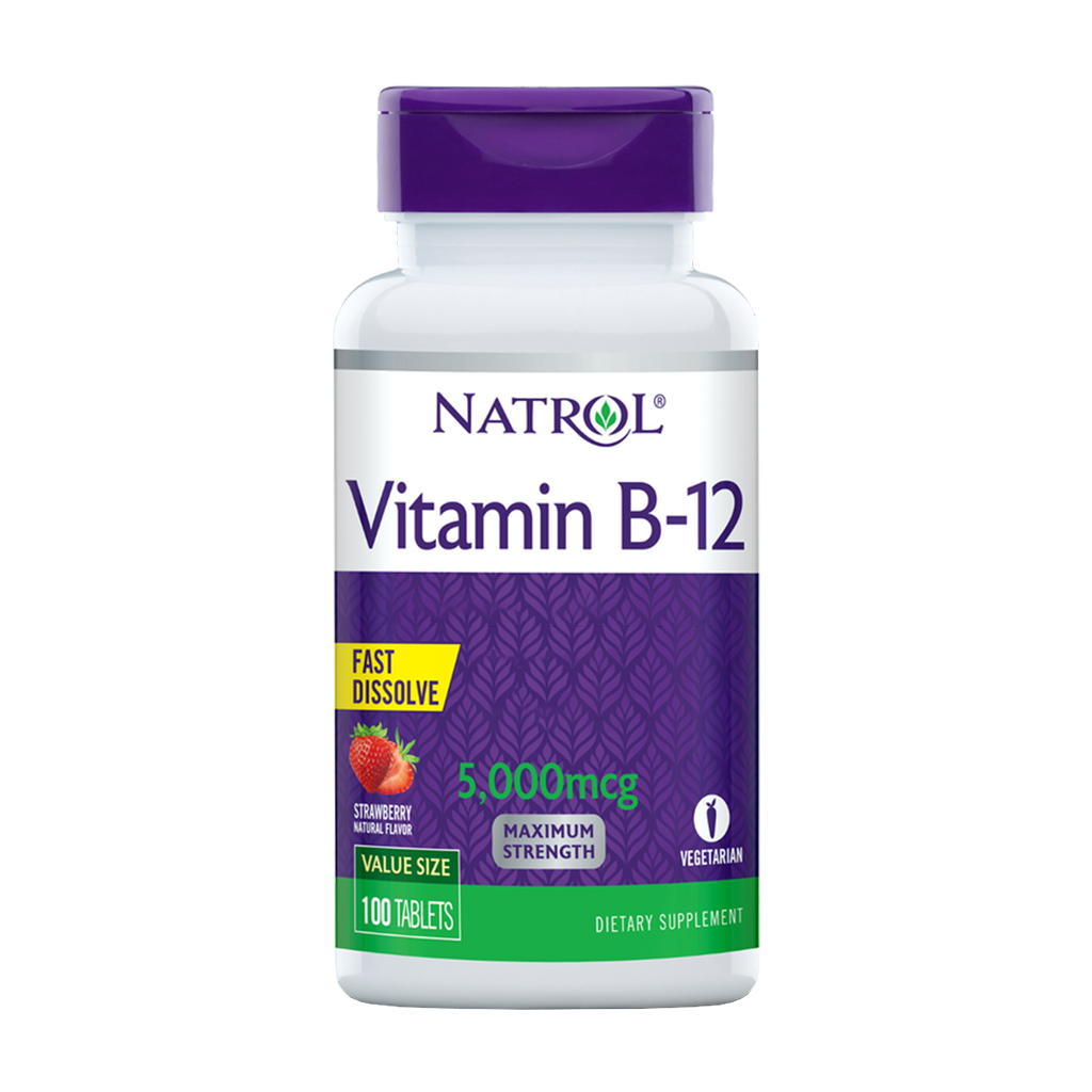 natrol vitamin b12 fast dissolve 5000mcg 100 tablets 1