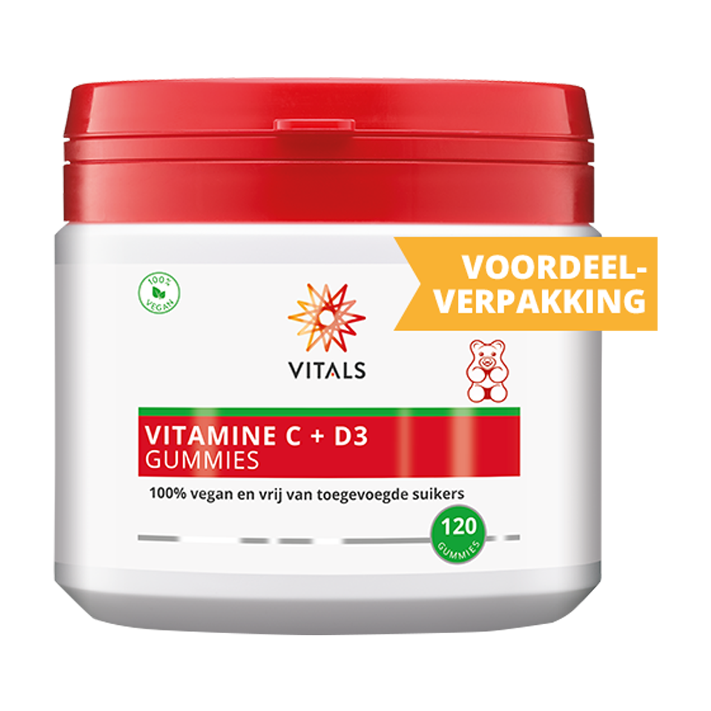 V4379 Vitamine C en D3 Gummies 120st pot