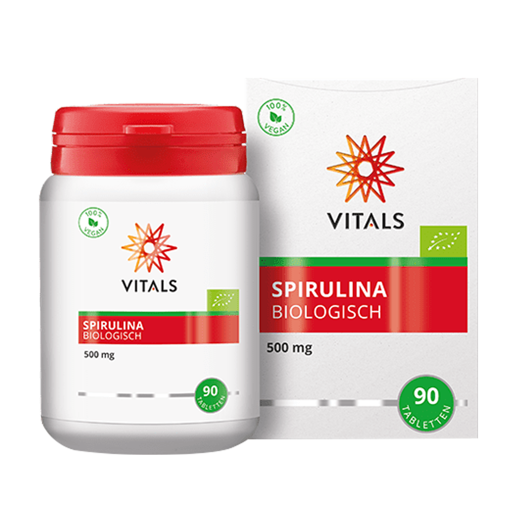 Vitals Spirulina Biologisch pot doosje 