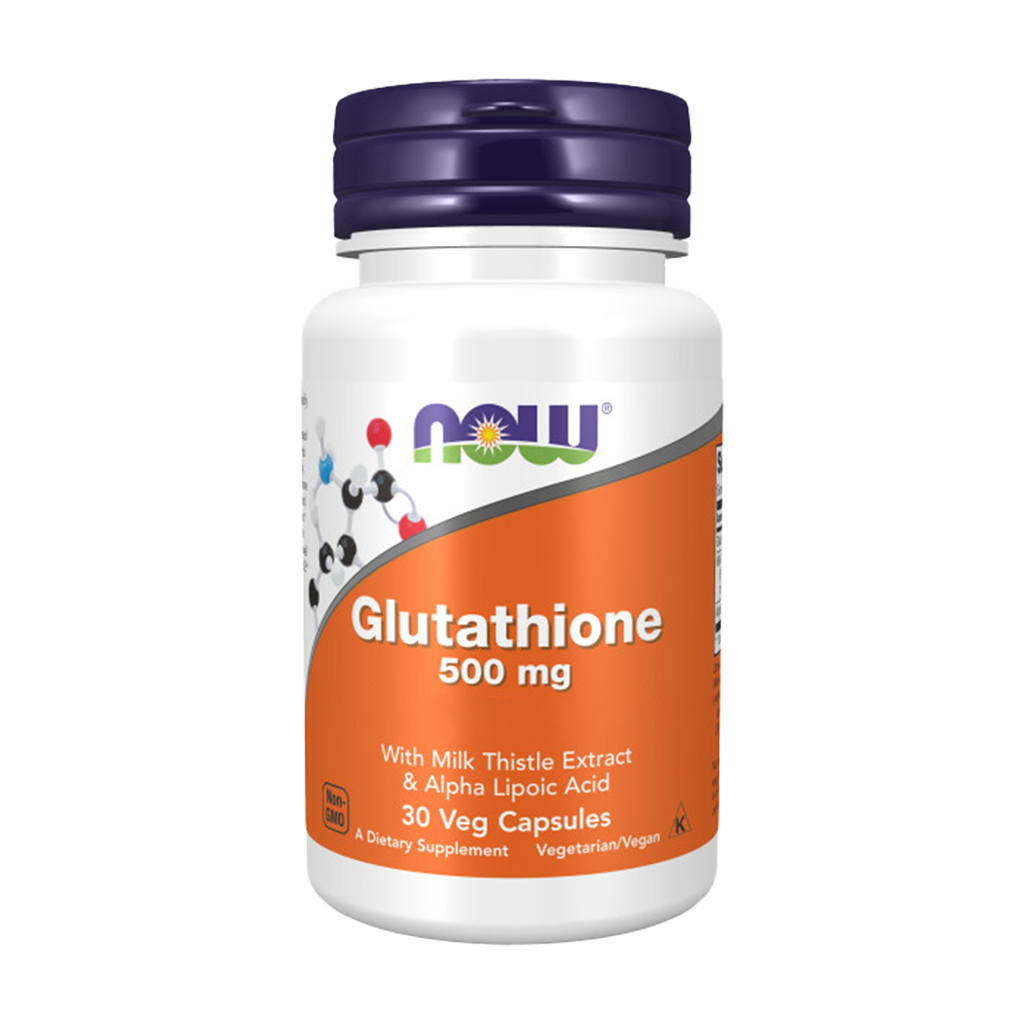 NOW Foods Glutathione 500 mg 30 capsules front
