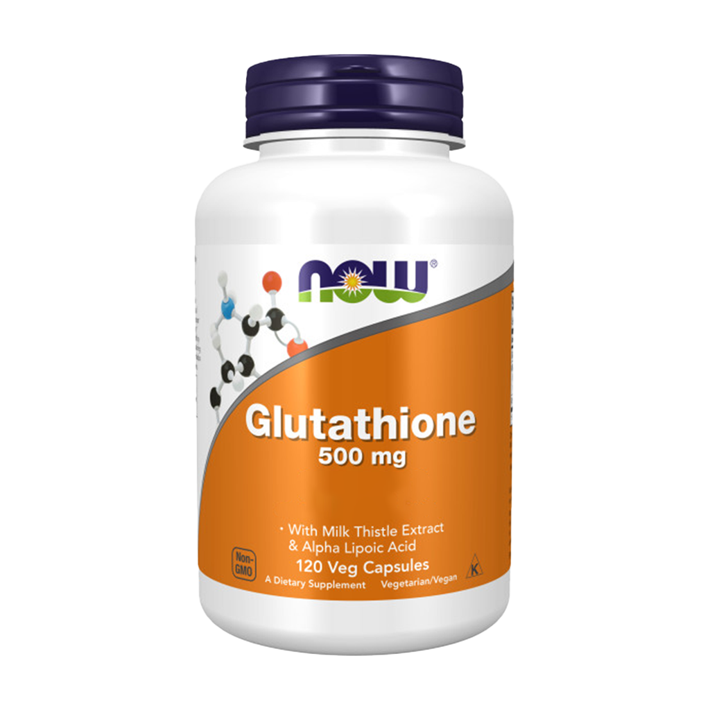 NOW Foods Glutathion 500 mg (120 capsules) front side label