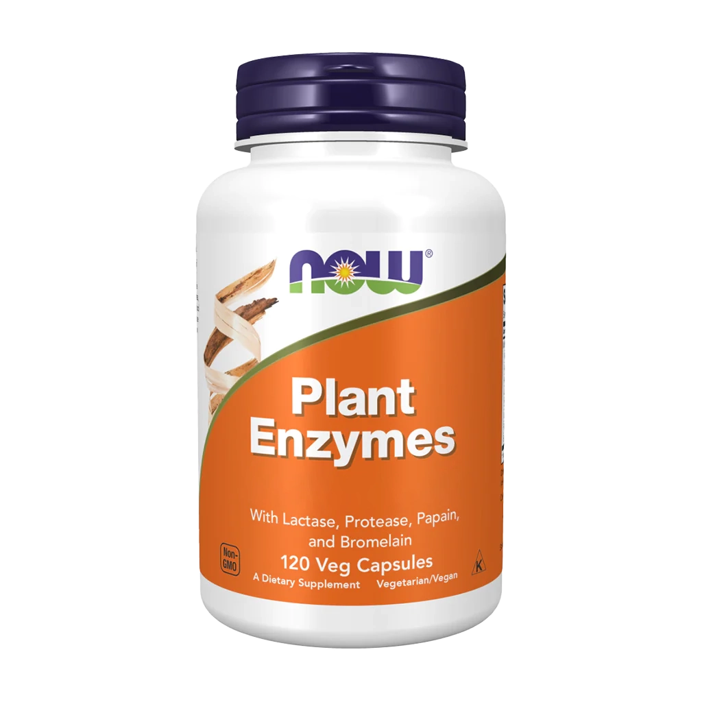 NOW Foods Planten Enzymen (120 capsules) Voorkant