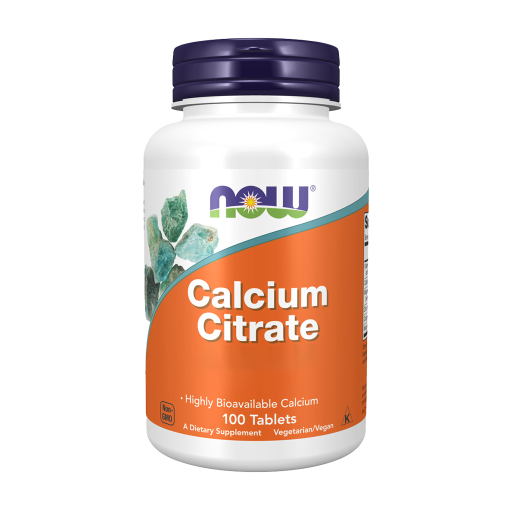 now foods calcium citraat 100 tabletten voorkant