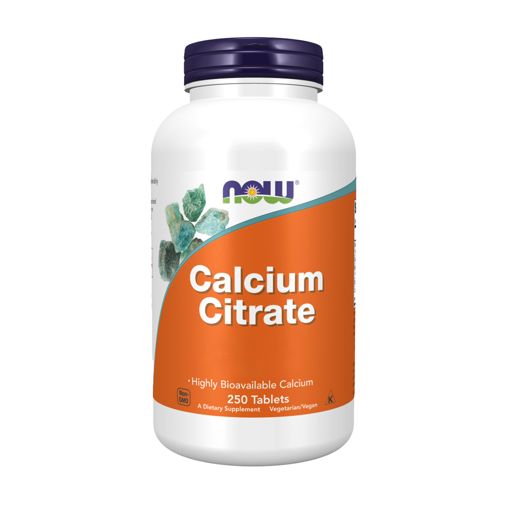 now foods calcium citraat 250 tabletten voorkant