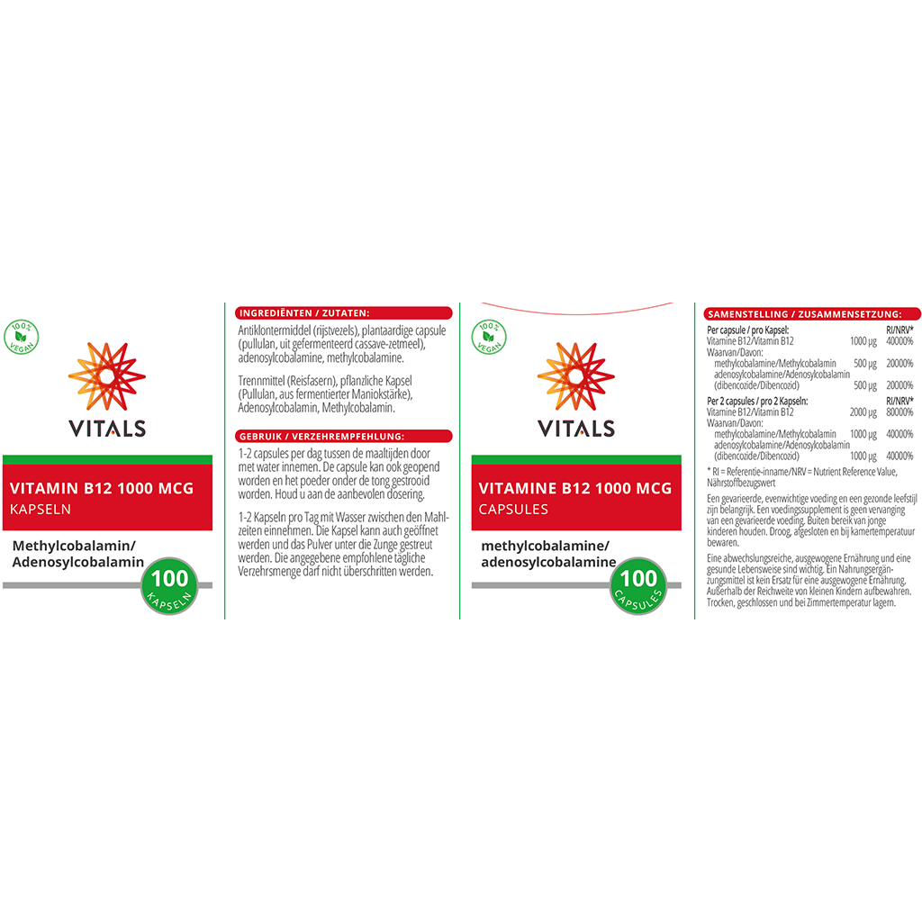 vitals vitamin b12 1000mcg methyl adenosylcobalamine 100 capsules 4