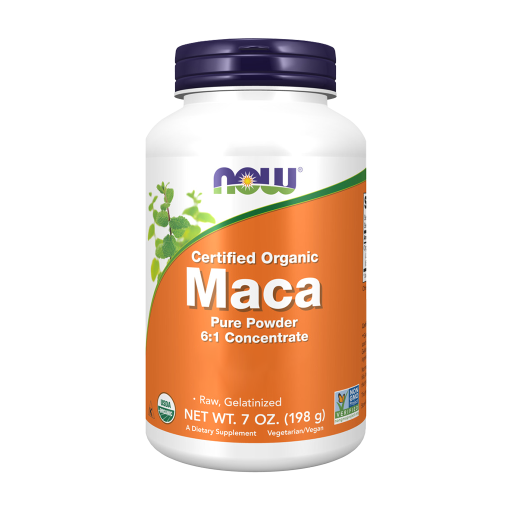 NOW Foods Maca 750mg Poeder (198 gr.) Voorkant