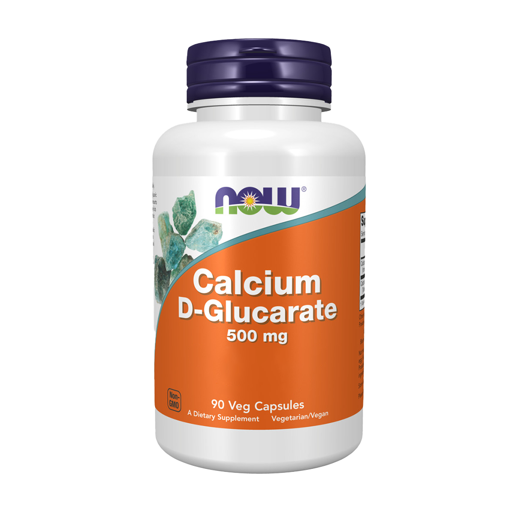 now foods calcium d glucaraat 500mg 90 capsules voorkant