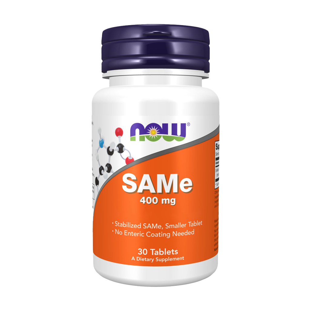 NOW Foods SAMe S-Adenosyl L-Methionine 400 mg 30 tablets voorkant