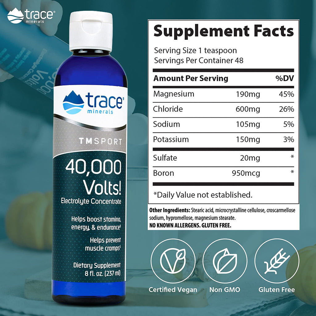 trace minerals 40000 volts electrolyte concentrate 236ml 2