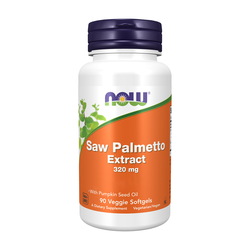 NOW Foods Saw Palmetto Extract 320mg (90 capsules) Voorkant