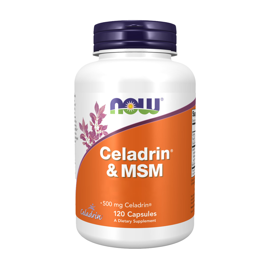 NOW Foods Celadrin® & MSM 500 mg (120 capsules) Voorkant