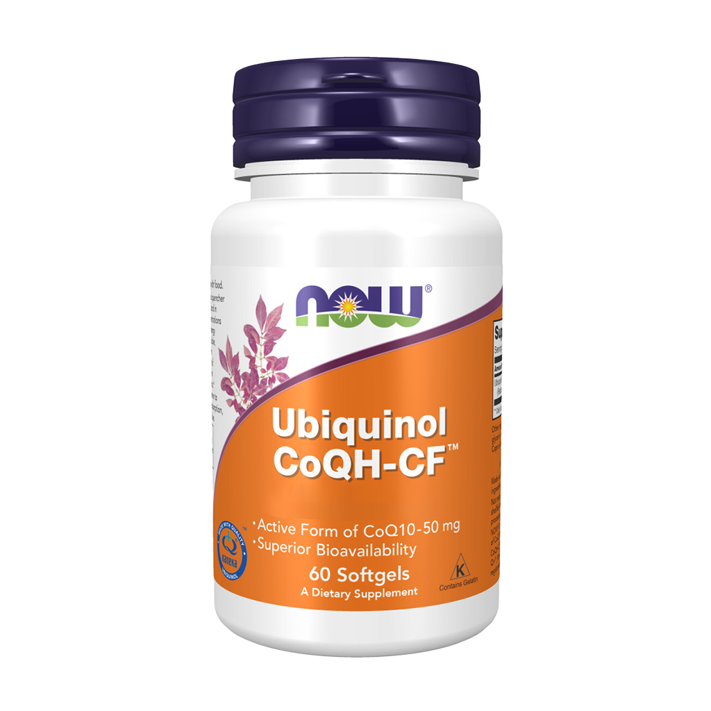 NOW Foods Ubiquinol CoQH-CF (60 soft gels) Voorkant