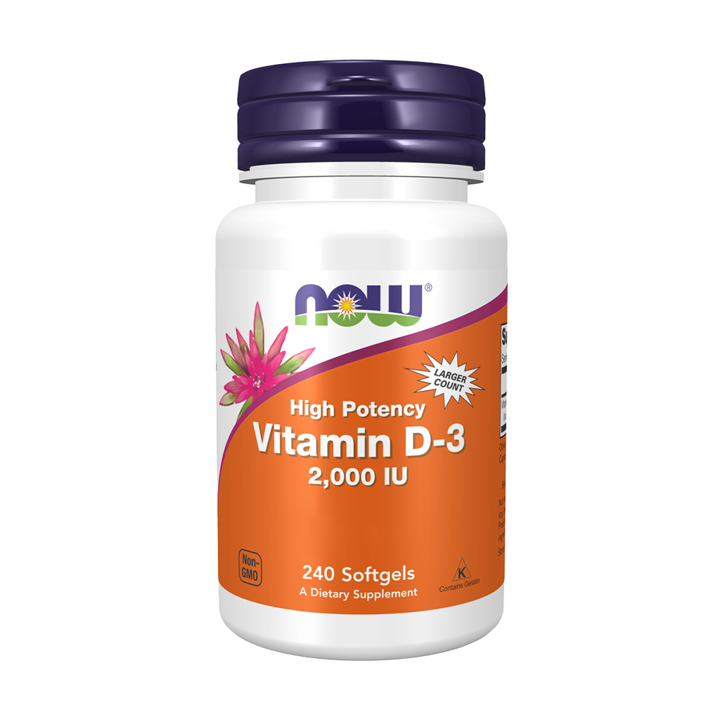 NOW Foods Vitamine D3 2000 IU (240 softgels)