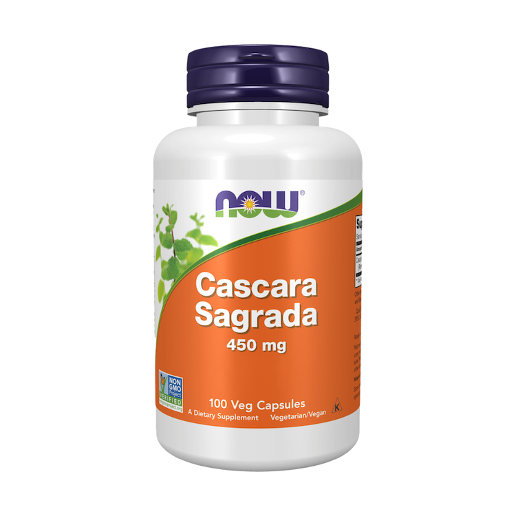 now foods cascara sagrada 450mg 100 capsules front