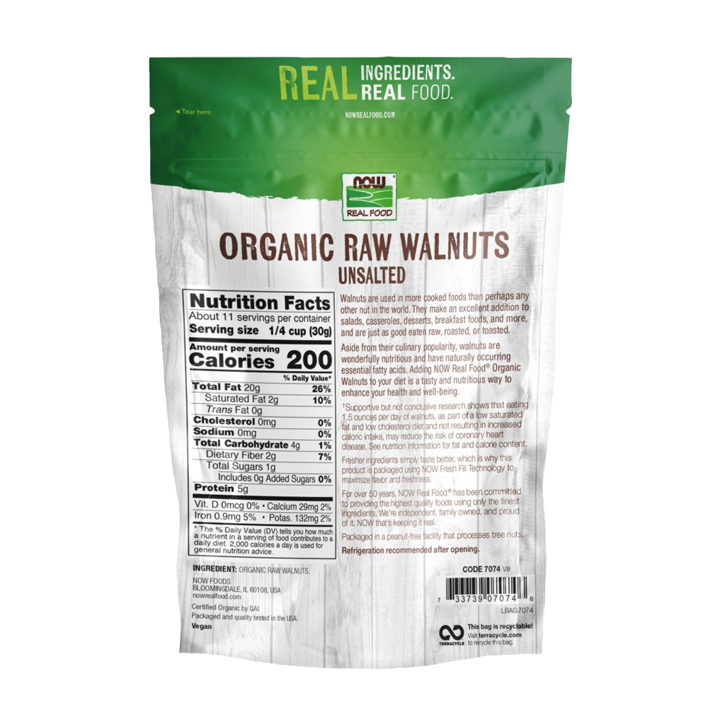 now foods walnuts organic raw unsalted 340 gr 2
