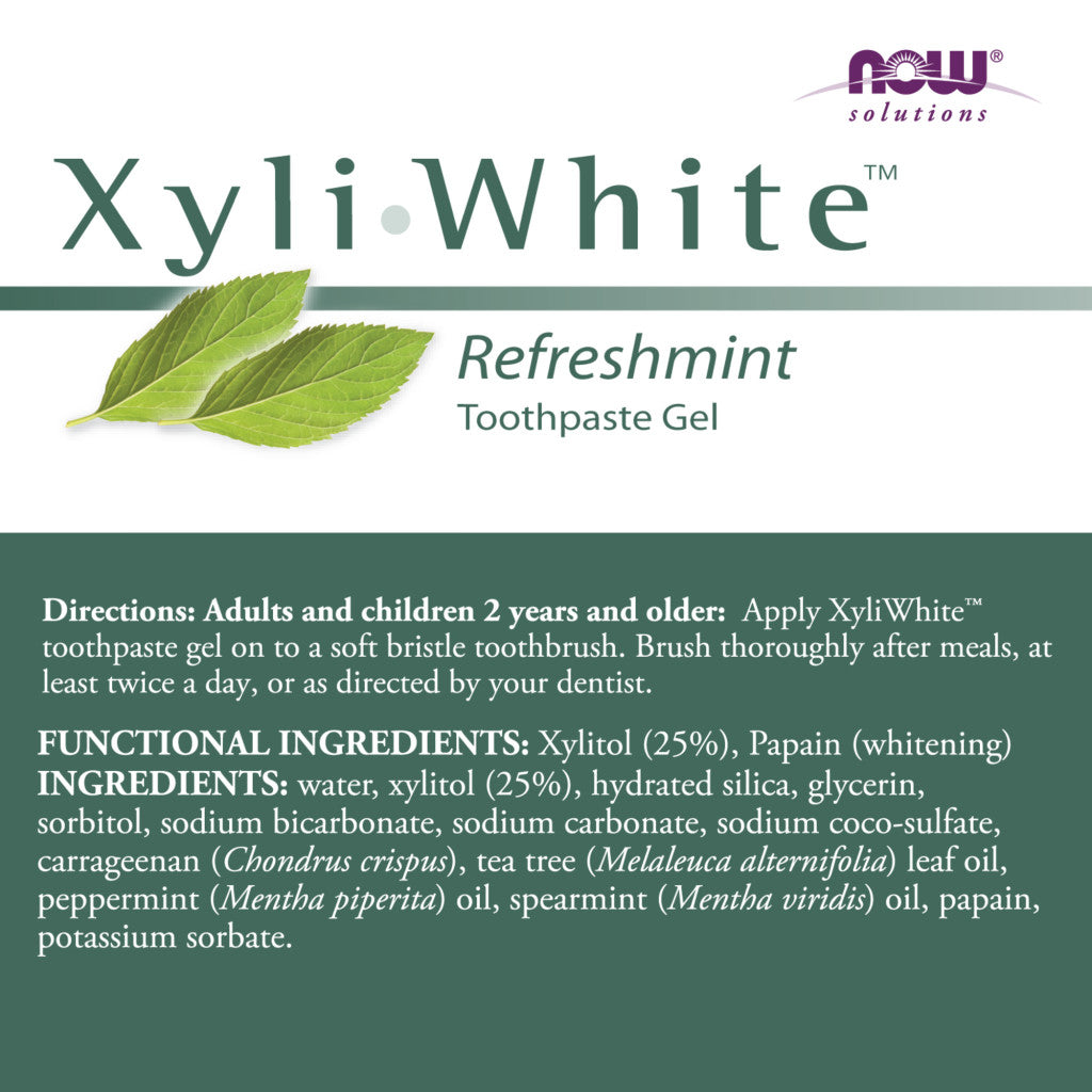 now foods xyliwhite refreshmint toothpaste gel detail