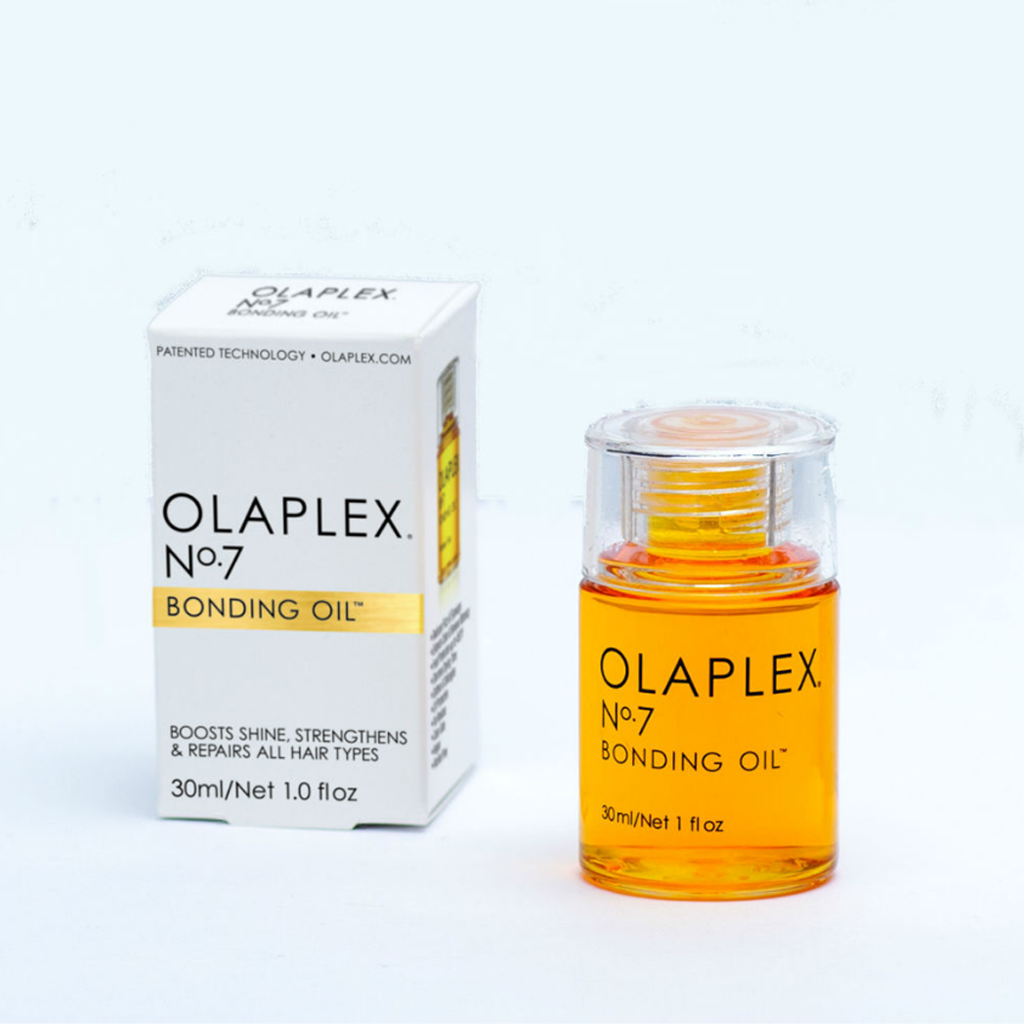 olaplex no7 bonding oil bottle and packaging