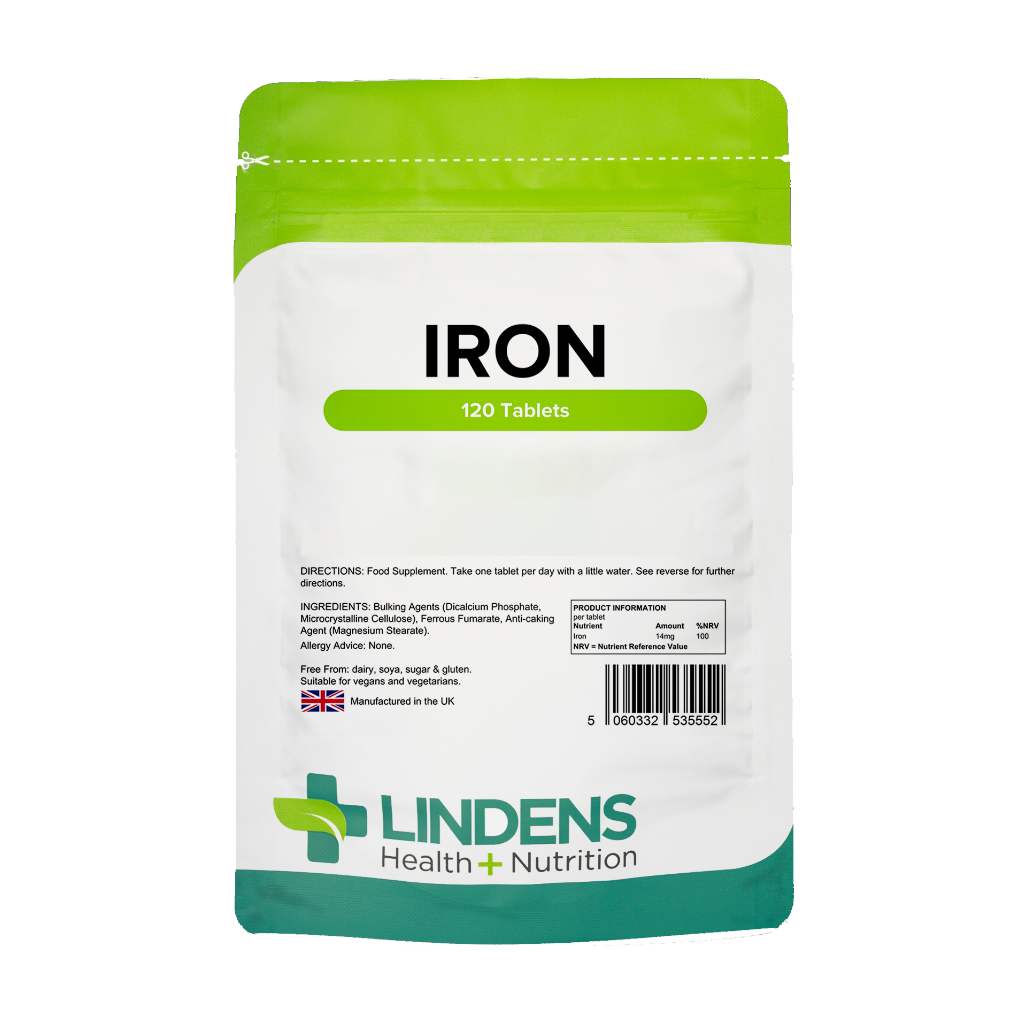 lindens ijzer supplement 14mg 120 tabletten