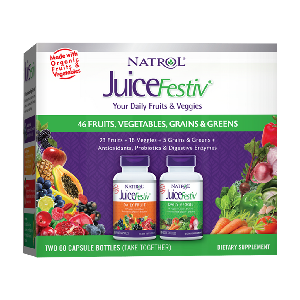 natrol juicefestiv 2 bottles fruits veggies 120 capsules 1