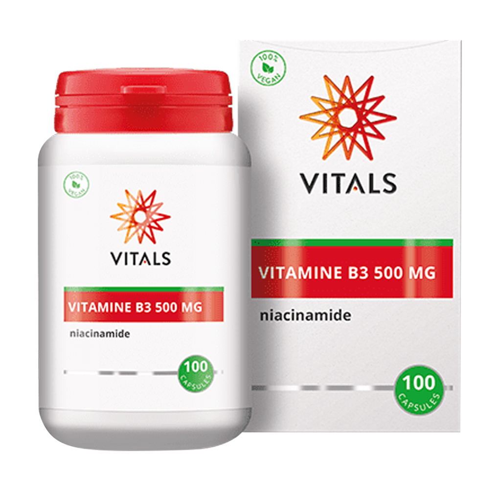 Vitals vitamine b3 500 mg pot doosje 