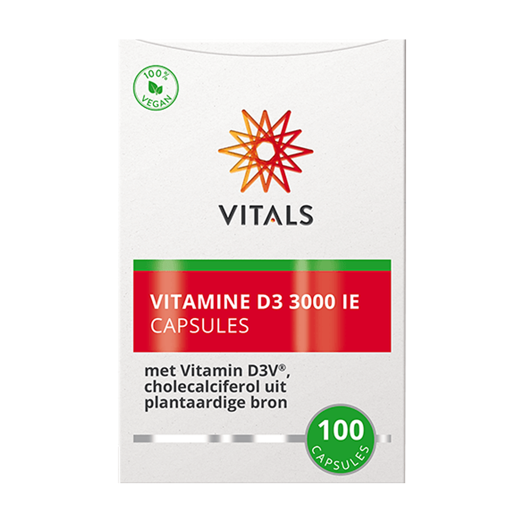 Vitals Vitamine D3 3000ie 100c verpakking
