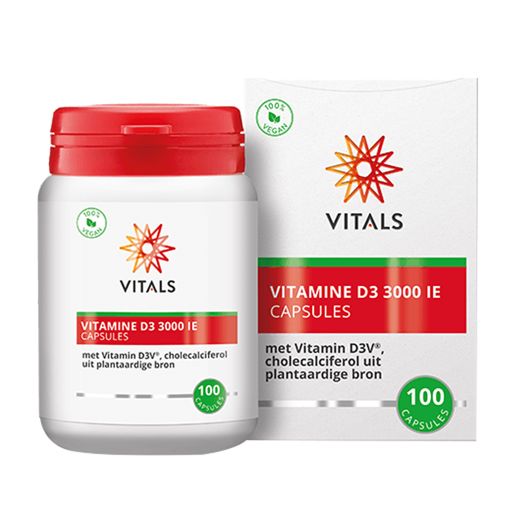 Vitals Vitamine D3 3000ie 100c pot doosje 