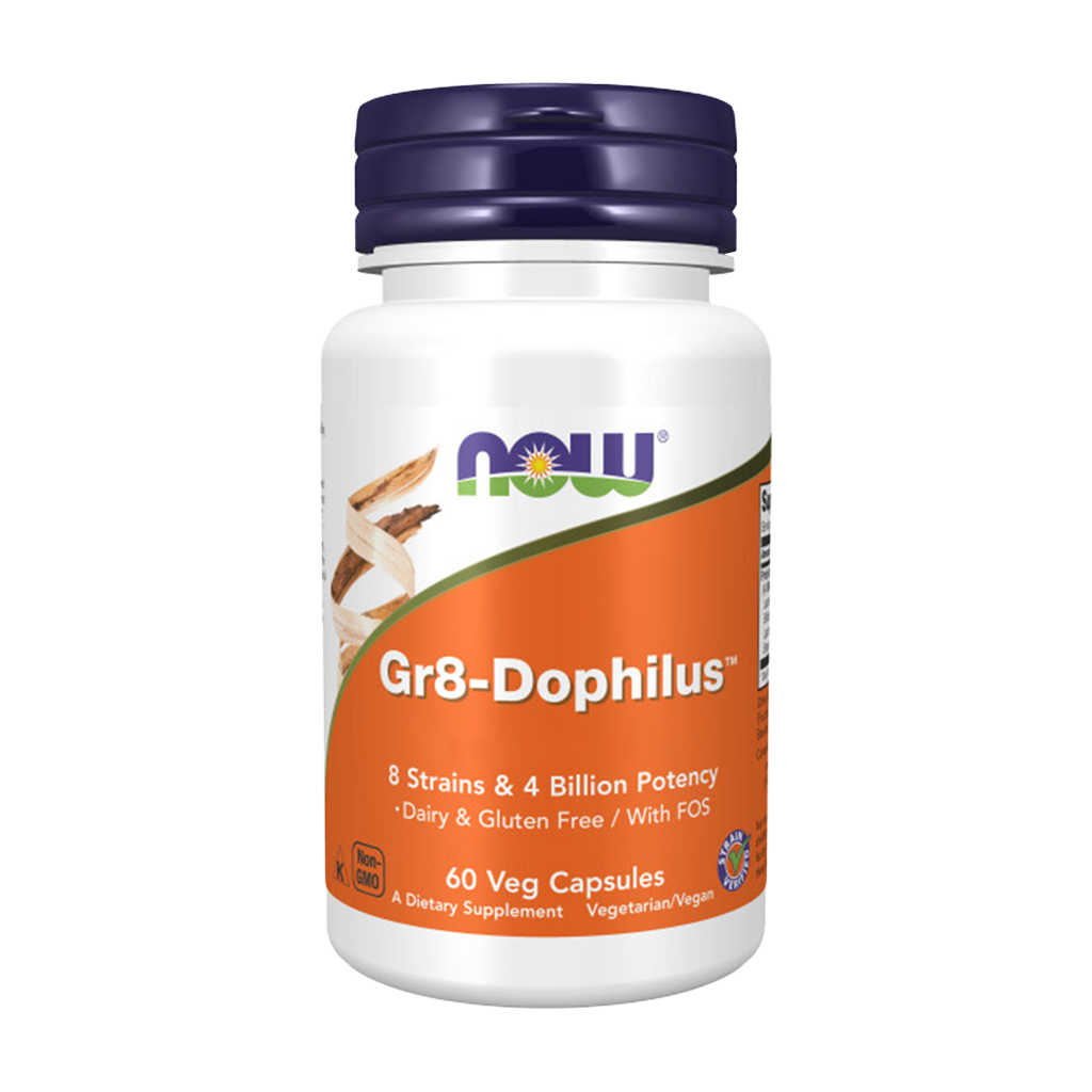 NOW Foods Gr8-Dophilus (60 capsules) Voorkant
