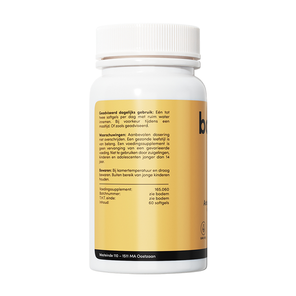 Bono Astaxanthin 4mg (60 softgels) back/side