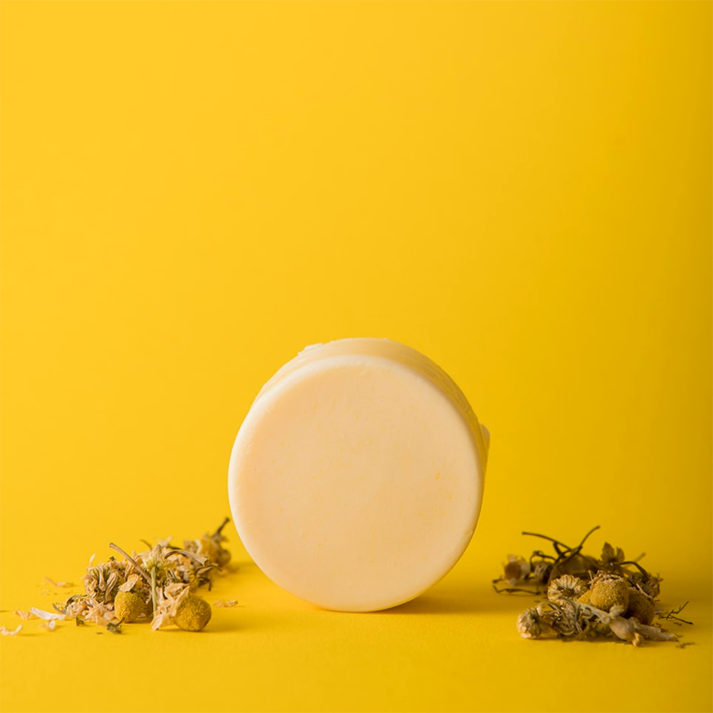 plasticvrije en natuurlijke conditioner bar voor kalmering chamomile relaxation kamille