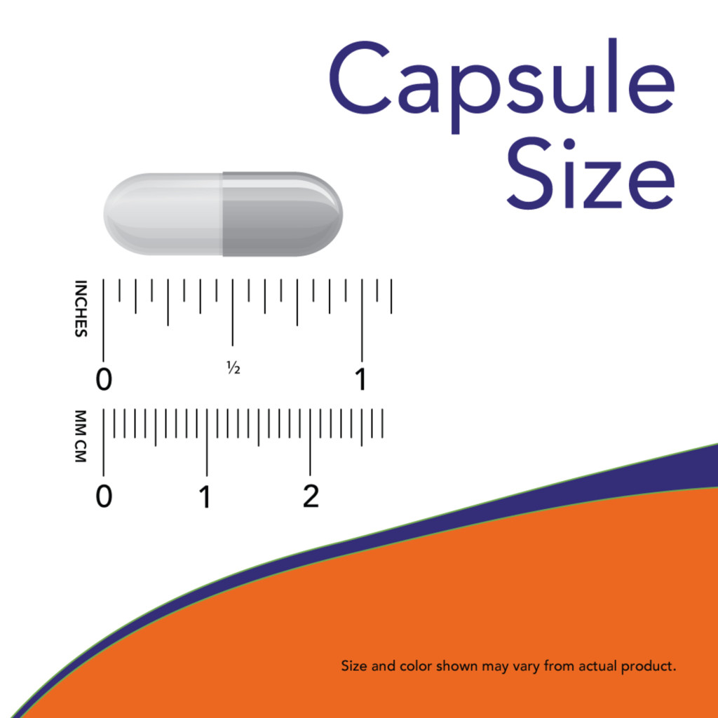 NOW Foods Acetyl-L-Carnitine 500 mg Vegetarian Capsules Size