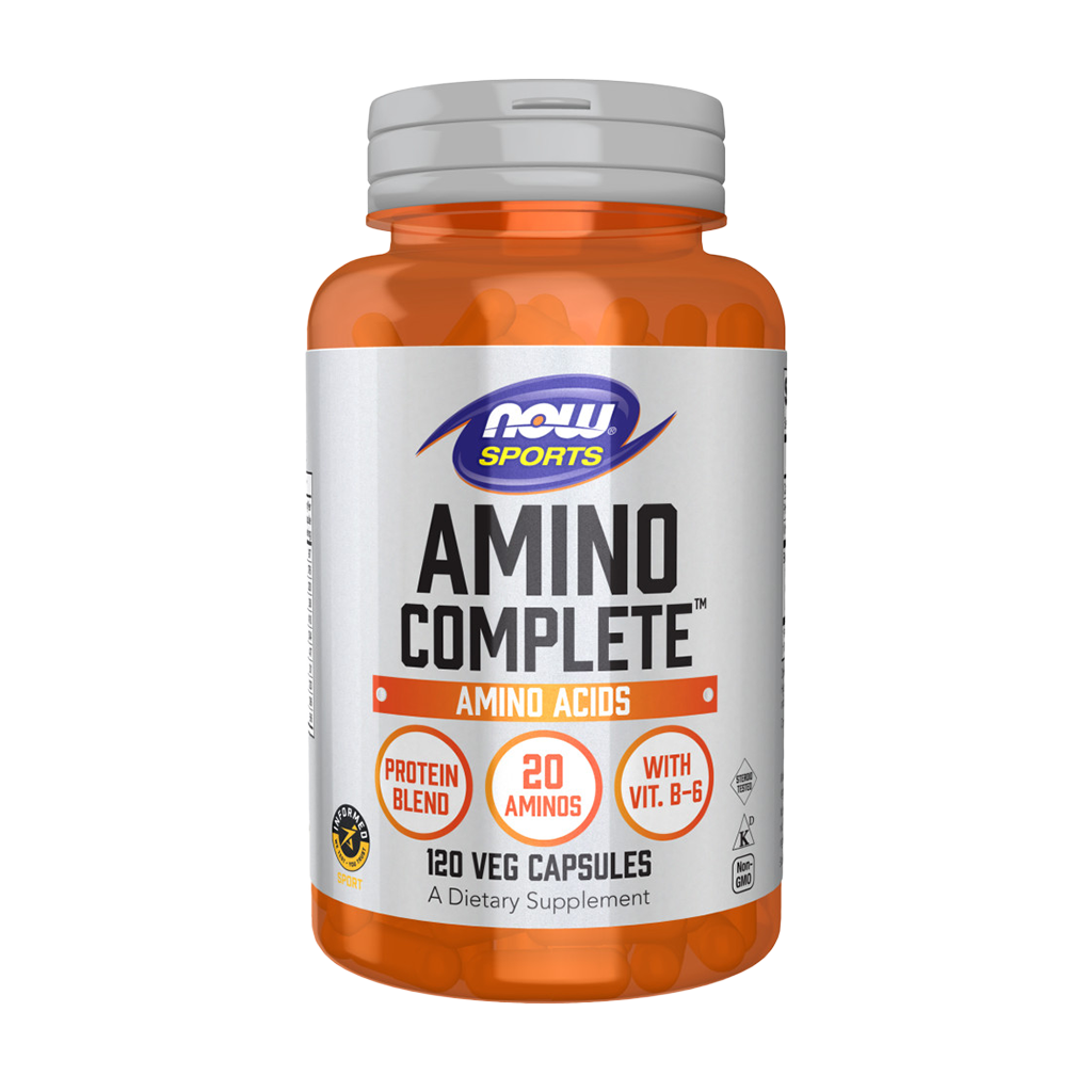 NOW Foods Amino Complete - Eiwitmengsel met 21 aminozuren en B6 Voorkant