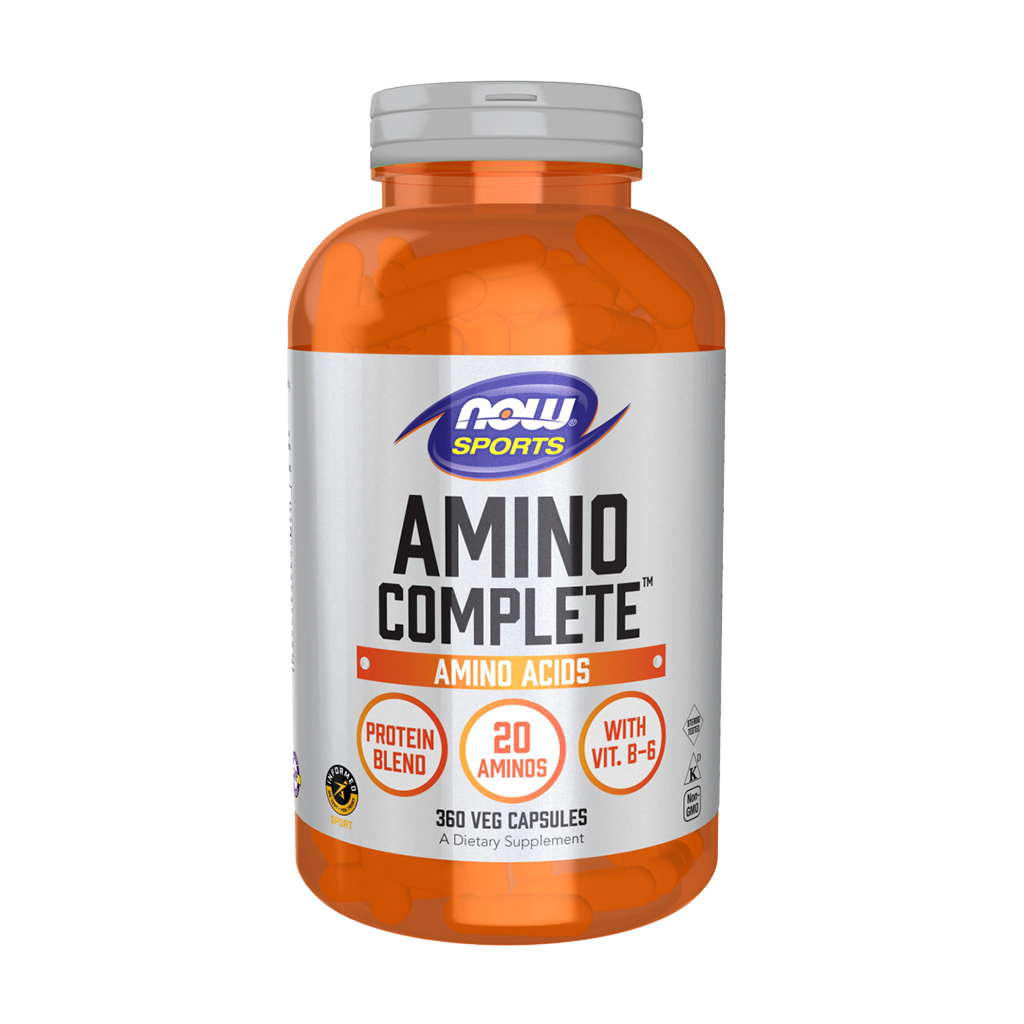 NOW Foods Amino Complete - Eiwitmengsel met 21 aminozuren en B6 Voorkant