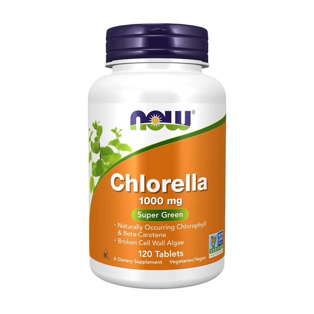 NOW Foods Chlorella 1000mg Voorkant