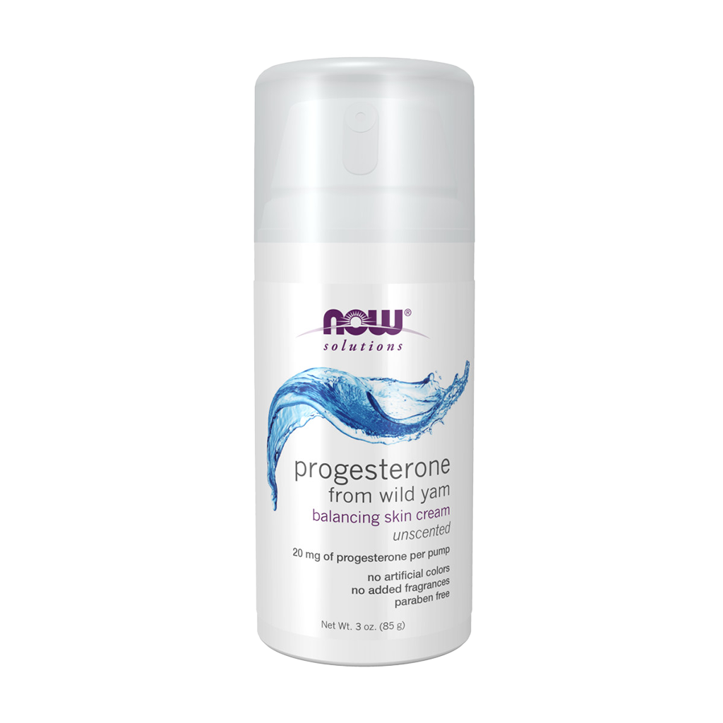 NOW Foods Natural Progesteron Liposomal Crème (89 ml.) Voorkant