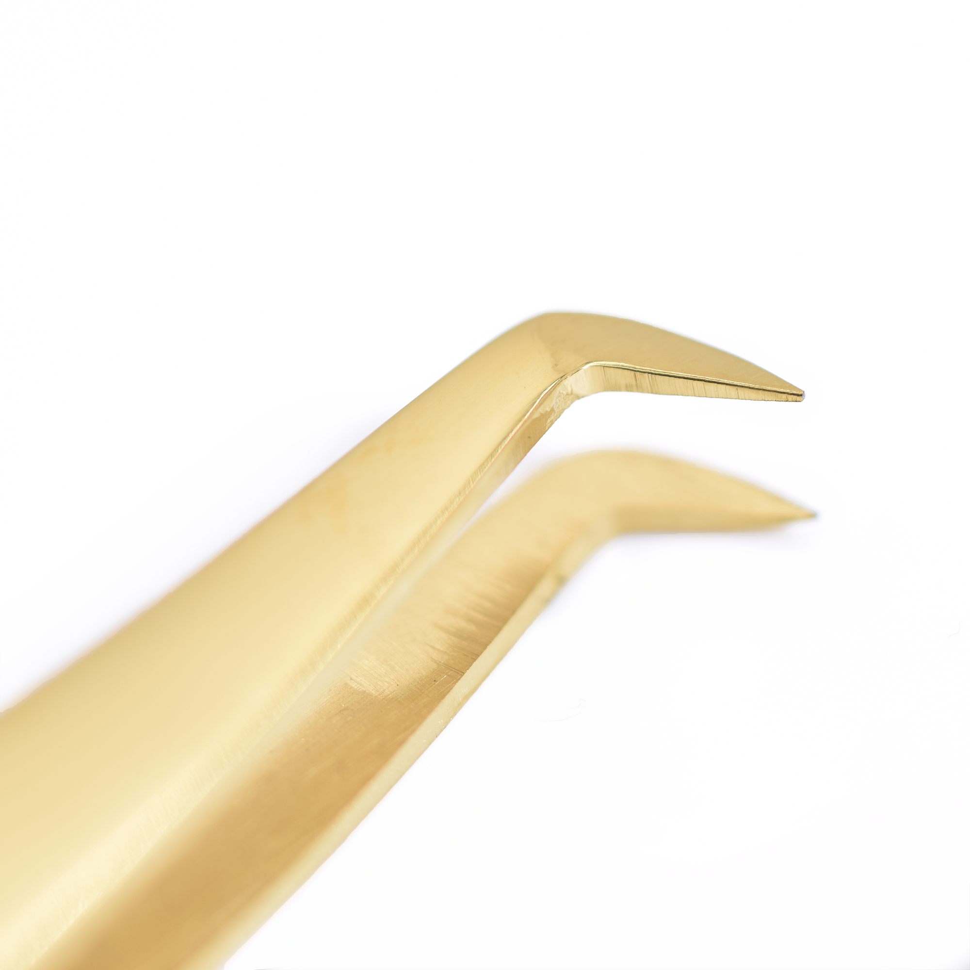 Gold Ultra Curved Eyelash Extension Tweezers - LashBeePro
