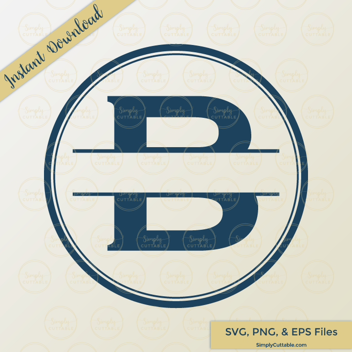 Download Circle Split Monogram Svg Cut Files Simply Cuttable