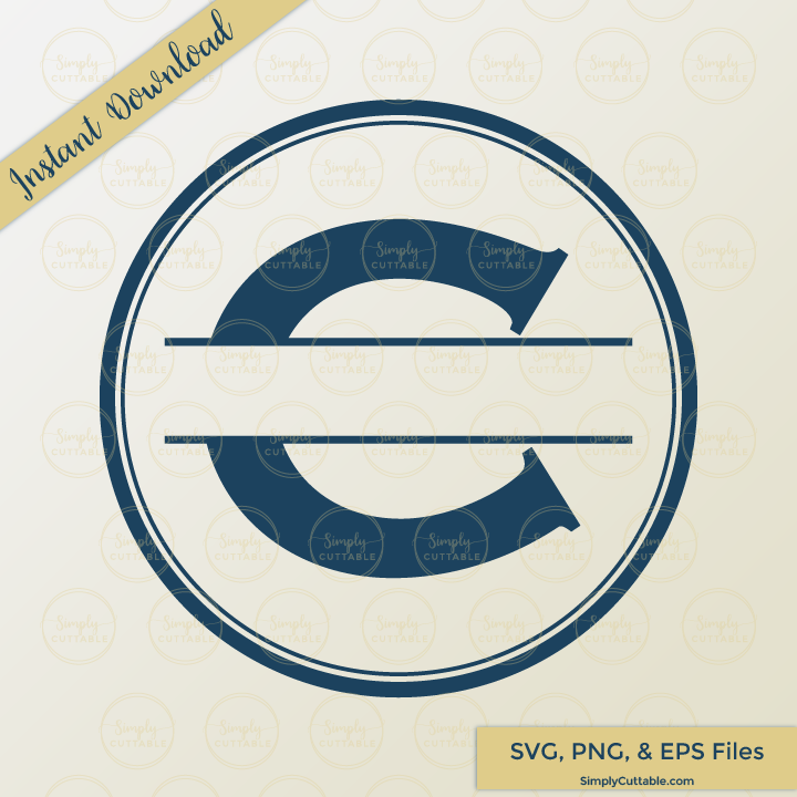 Download Circle Split Monogram Svg Cut Files Simply Cuttable